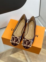 Louis Vuitton new crystal buckle classic all-match leather outsole single shoelace original original box