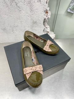 Louis Vuitton Women's Luxury Brand Round Toe Bowknot Shoes with Original Original Box