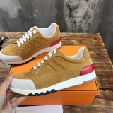 Hermes couple early spring luxury brand British retro design casual sneakers with original original box