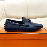 Hermes men's luxury brand latest peas shoes Moccasin shoes with original original box