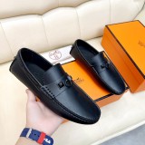 Hermes men's luxury brand latest peas shoes Moccasin shoes with original original box