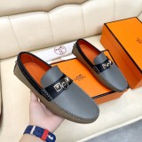 Hermes men's luxury brand latest peas shoes Moccasin shoes with original original box