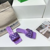 Bottega Veneta 2023 spring and summer new metal leather flat bottom Muller slippers with original original box