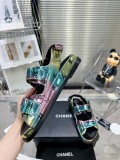 Chanel 23 latest spring and summer classic beach shoes sandals with original original box