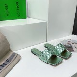 Bottega Veneta 2023 spring and summer new metal leather flat bottom Muller slippers with original original box