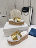 Prada 2023 new spring and summer Roman wood grain thick-soled slippers with original original box