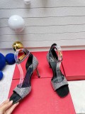 Valentino women's luxury brand British vintage diamond sandals with original original box