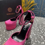 Versace women's luxury brand new style with rhinestone hate sky high waterproof platform sandals with original original box