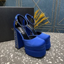 Versace women's luxury brand new style with rhinestone hate sky high waterproof platform sandals with original original box