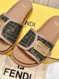 Fendi women's luxury brand spring and summer latest slippers with original original box