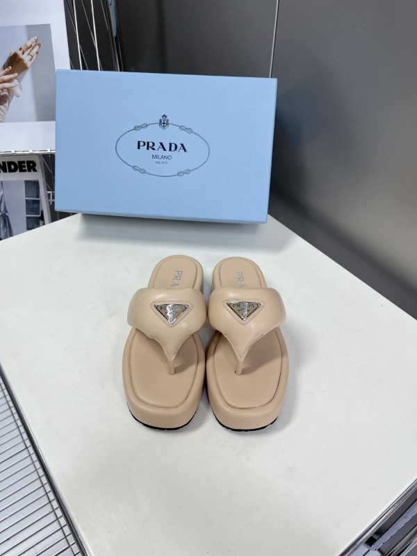 Prada down bag platform slippers with original original box