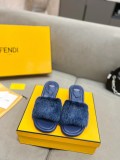 Fendi New Ladies Luxury Brand Mink Fur Slippers with Original Original Box