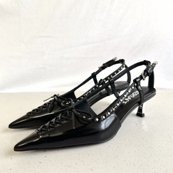 Versace women's luxury brand pointed strap high heels with original original box