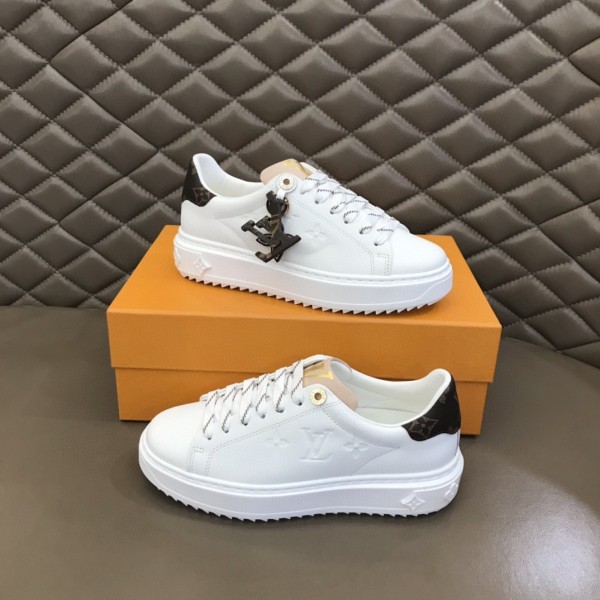 Louis Vuitton thick-soled couple luxury brand casual sneakers with original box