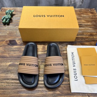 Louis Vuitton men's luxury designer slippers with original original box