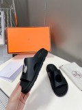 Hermes spring and summer luxury brand classic couple models second uncle slippers old man slippers with original original box