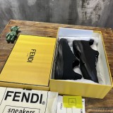 Fendi luxury brand stretch knit socks shoes casual sneakers for men and women with original original box