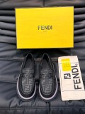 Fendi high-end men's luxury brand dress shoes casual leather shoes loafers with original original box