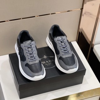 Prada Men's Luxury Brand Stitching Fashion Comfortable Casual Sneakers With Original Original Box