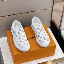 Louis Vuitton men's luxury brand casual sneakers loafers with original original box