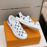 Louis Vuitton men's luxury brand casual sneakers loafers with original original box