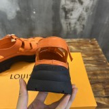 Louis Vuitton spring and summer new retro round head casual sandals with original box