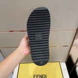 Fendi Men's Luxury Brand Beach Colorblock Rubber Slippers with Original Box