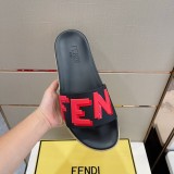 Fendi Men's Luxury Brand Beach Colorblock Rubber Slippers with Original Box