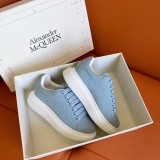 Alexander McQueen Luxury Round Toe Classic Casual Sneakers For Men And Women With Original Box