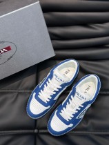 Prada Men's Luxury Brand New Air Cushion Leather Classic Casual Sneakers With Original Original Box
