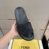 Fendi Men's Luxury Brand Beach Colorblock Rubber Slippers with Original Box