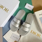 Dior women's latest bread thick-soled slippers sandals flip flops with original original box