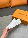 Louis Vuitton men's new luxury brand stone pattern leather casual sneakers with original original box