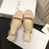 Dior women's luxury brand 2023 early spring new small round toe sandals hollow word with sandals with original original box