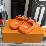 Louis Vuitton men's and women's new luxury brand new slippers with original original box