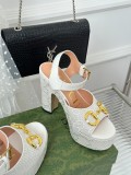 Gucci spring and summer luxury brand hate sky high platform high-heeled sandals with original original box