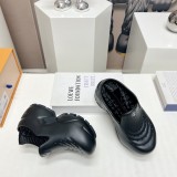 Louis Vuitton women's luxury brand spring new casual round toe muffin platform casual shoes with original original box