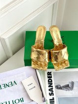 Bottega Veneta women's luxury brand 2023 early spring new square head lozenge bread slippers with original original box