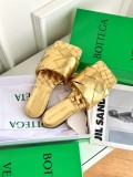 Bottega Veneta women's luxury brand 2023 early spring new square head lozenge bread slippers with original original box