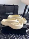 Chanel women's luxury brand classic fashion spring and summer explosive style muffin flip-flops with original original box