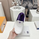 Louis Vuitton women's luxury brand spring new casual round toe muffin platform casual shoes with original original box