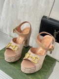 Gucci spring and summer luxury brand hate sky high platform high-heeled sandals with original original box