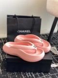 Chanel women's luxury brand classic fashion spring and summer explosive style muffin flip-flops with original original box