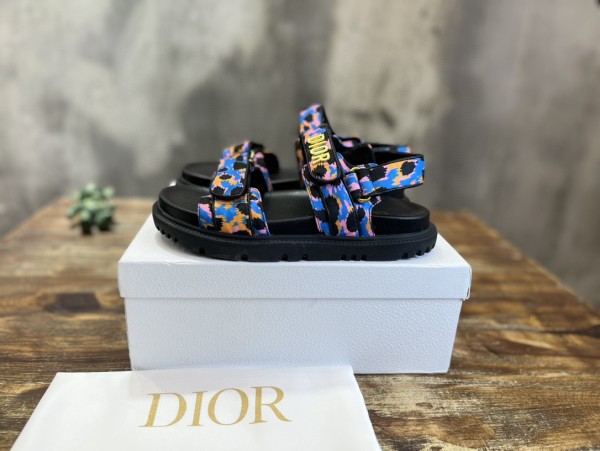 Dior spring and summer new Velcro sandals all-match slippers with original original box