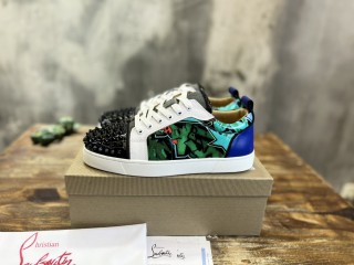 Christian Louboutin men's and women's luxury brand casual head spike sneakers with original original box