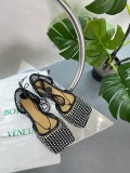 Bottega Veneta spring and summer new mesh diamond Roman round elastic sandals with original original box