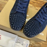 Christian Louboutin men's and women's luxury brand casual head spike sneakers with original original box