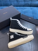 Amiri Men's Luxury Brand Casual Sports High Top Canvas Sneakers with Original Box