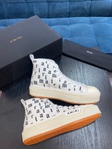 Amiri Men's Luxury Brand Casual Sports High Top Canvas Sneakers with Original Box