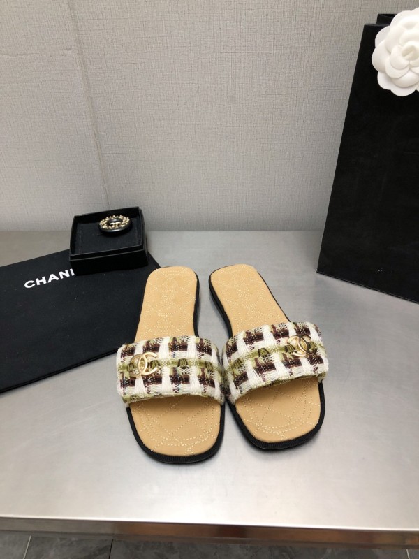 Chanel women's luxury brand everyday all-match slippers with original original box